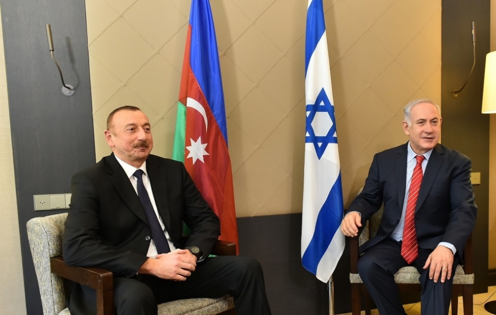President Ilham Aliyev met with Israeli prime minister in Davos VIDEO