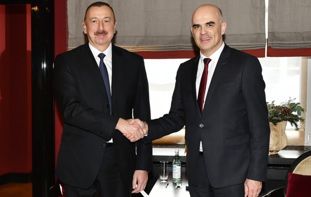 President Ilham Aliyev met with Swiss President Alain Berset VIDEO