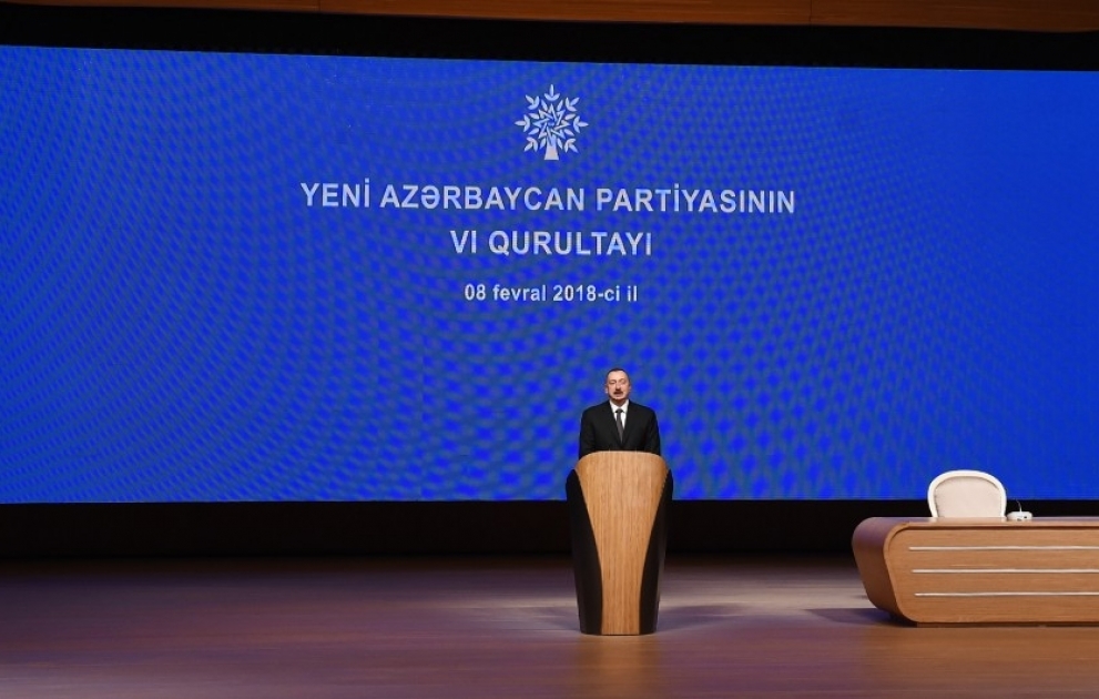 Baku: VI. Kongress der Partei Neues Aserbaidschan VIDEO