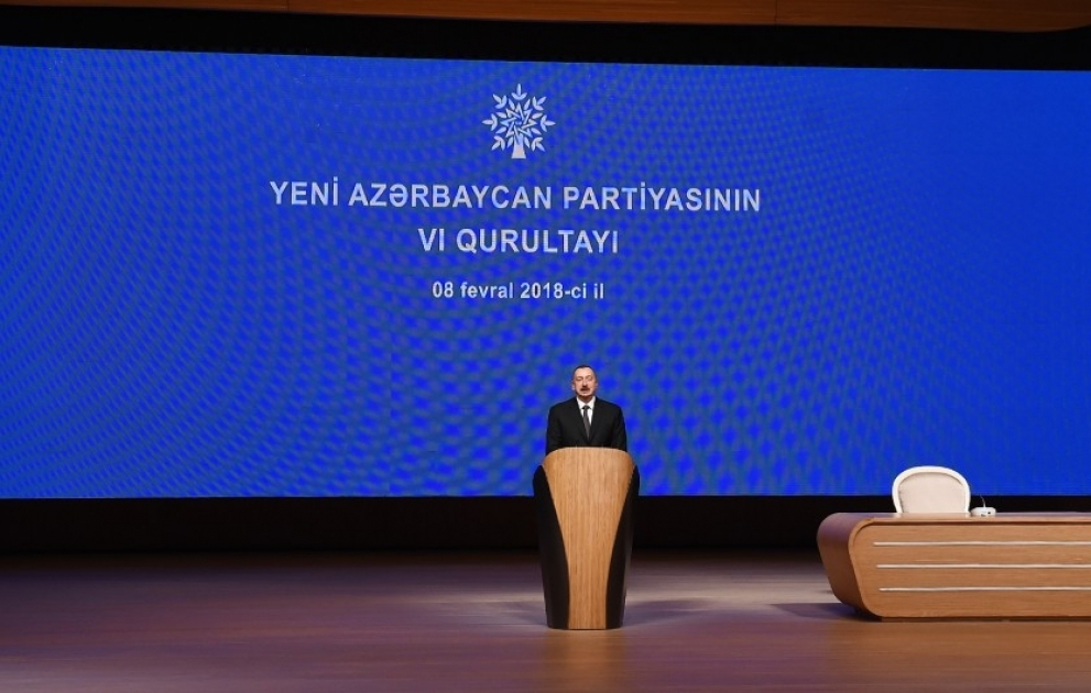 6th Congress of New Azerbaijan Party held in Baku VIDEO