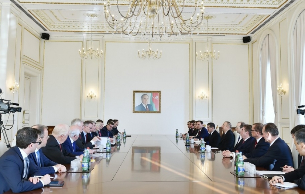 President Ilham Aliyev received delegation of Germany's Committee on Eastern European Economic Relations VIDEO