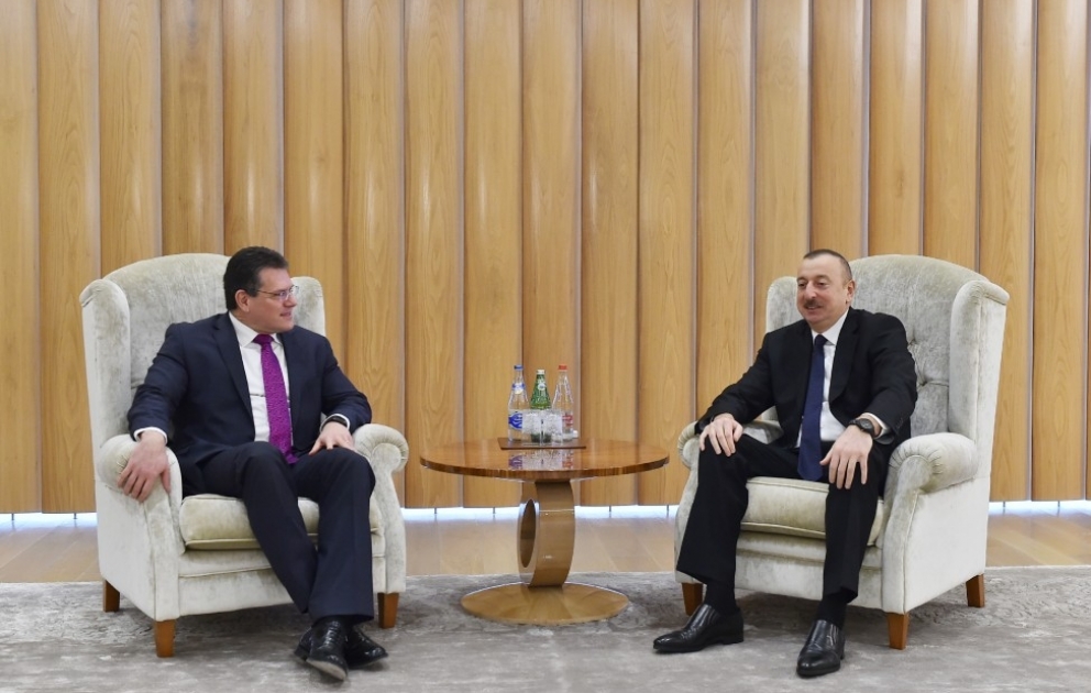 President Ilham Aliyev met with European Commission Vice-President for Energy Union Maros Sefcovic VIDEO