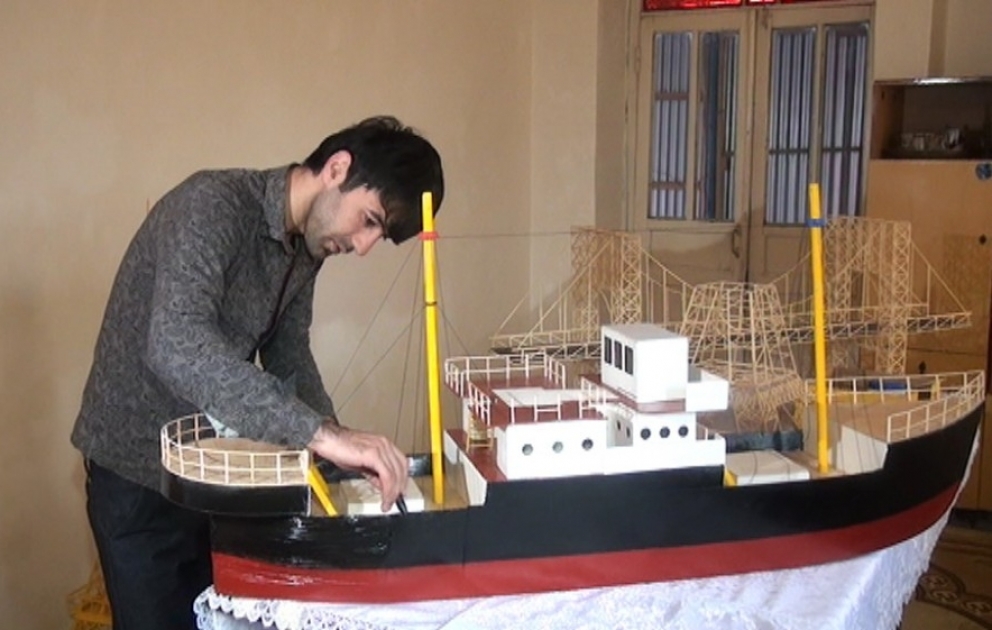 Çöplərdən əl işləri düzəldən lənkəranlı gənc: Bəzən bir maketin hazırlanması aylarla vaxt alır VİDEO