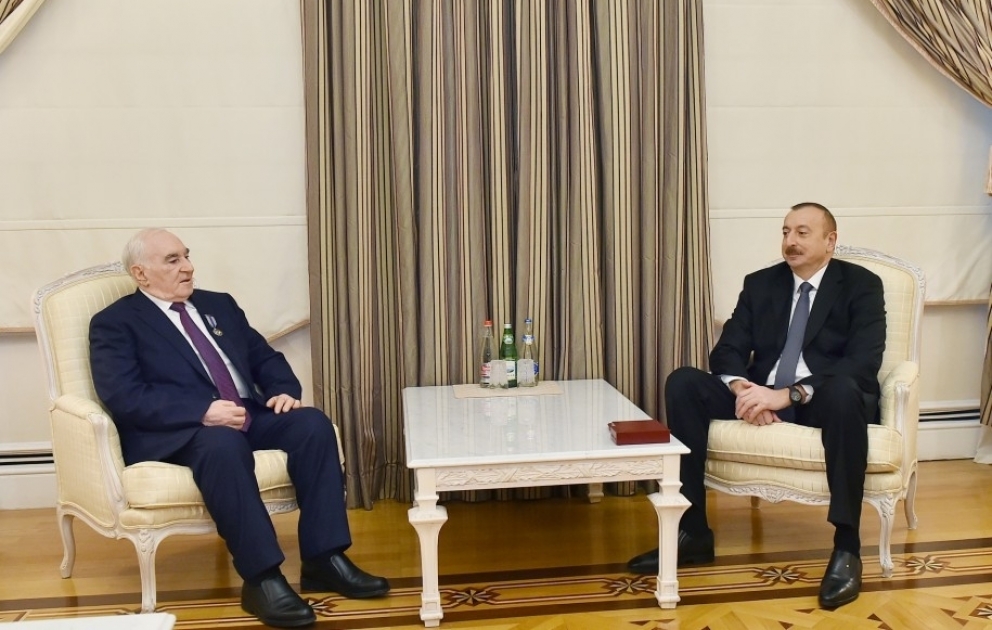 President Ilham Aliyev presented "Istiglal" Order to Milli Majlis member Fattah Heydarov VIDEO