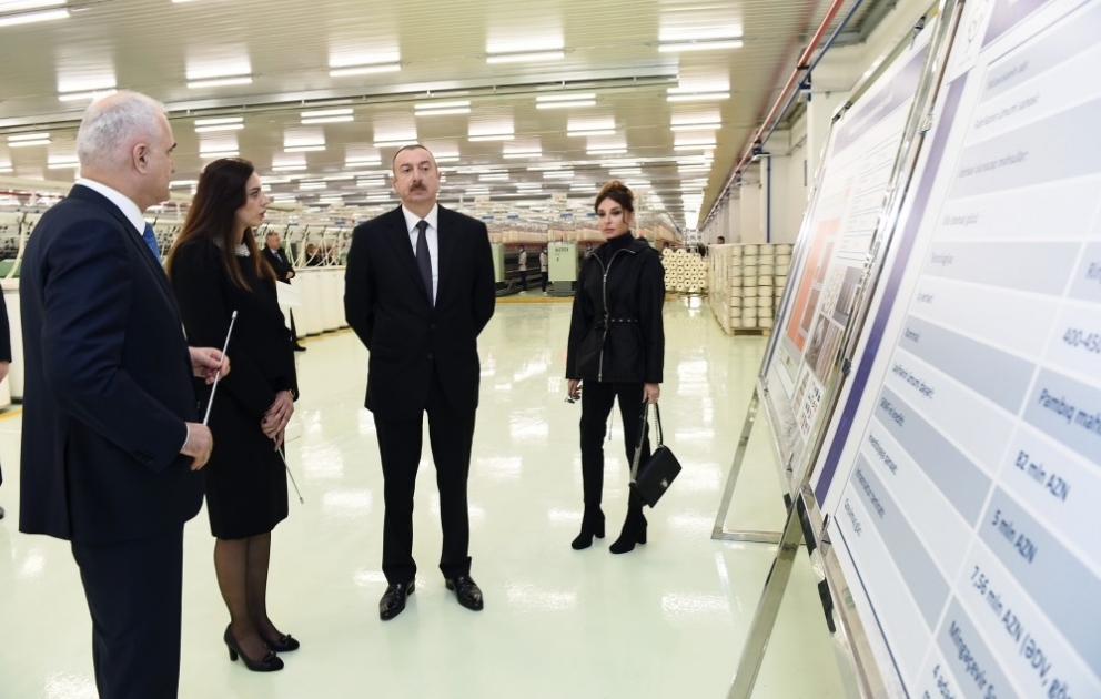 “Mingəçevir Tekstil” MMC-nin iplik istehsalı üzrə iki müəssisəsi işə salınıb YENİLƏNİB VİDEO