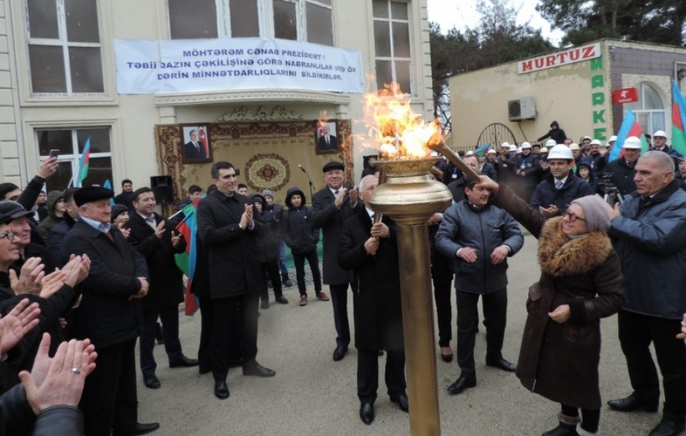Xaçmazın turizm zonasında yerləşən Nabran, Şimal və Günəşli kəndlərinə ilk dəfə təbii qaz verilib VİDEO