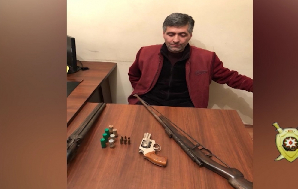 Şirvan sakinindən xeyli sayda odlu silah-sursat götürülüb VİDEO