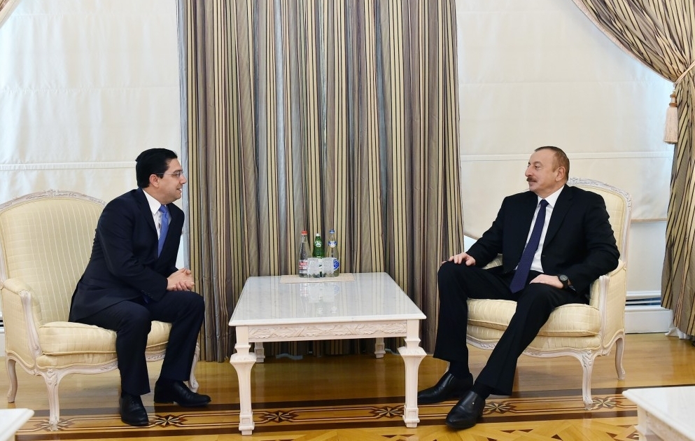 President Ilham Aliyev received delegation led by Moroccan minister of foreign affairs and international cooperation VIDEO