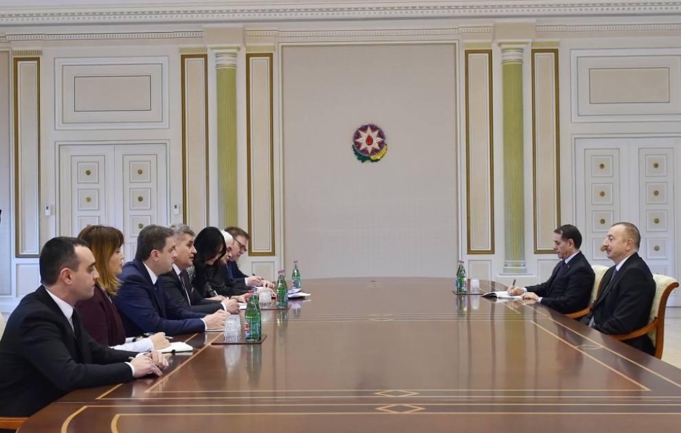 Le président azerbaïdjanais a reçu une délégation monténégrine VIDEO