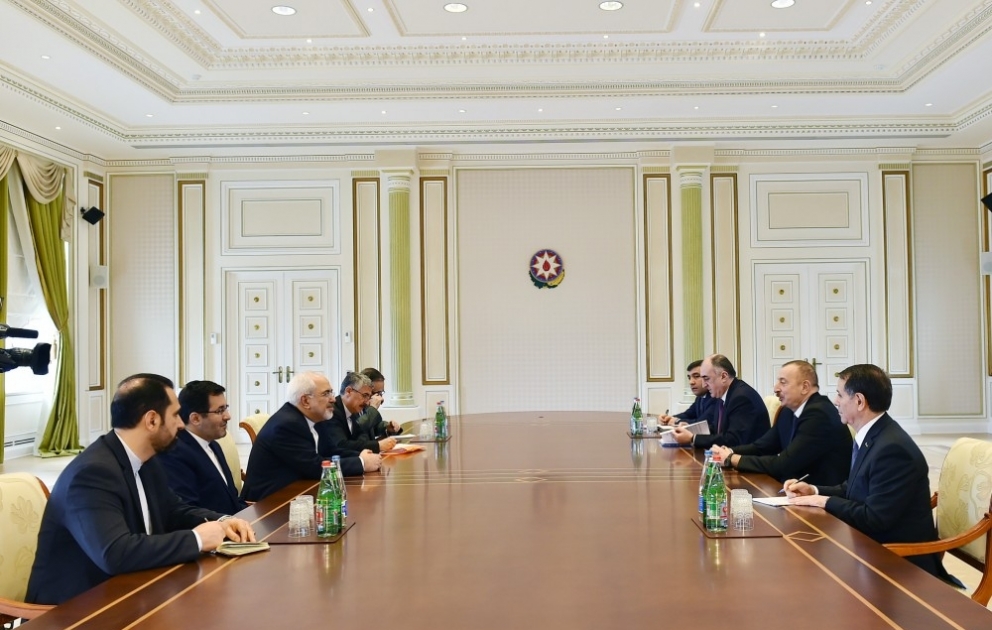 President Ilham Aliyev received delegation led by Iranian FM VIDEO