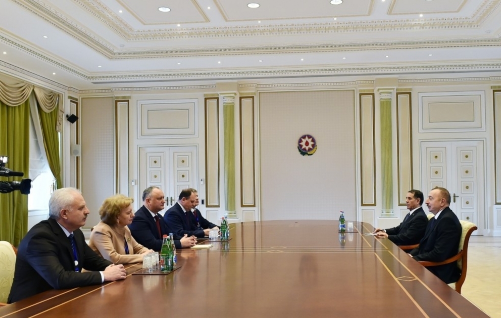 Rencontre du président azerbaïdjanais avec une délégation conduite par son homologue moldave VIDEO