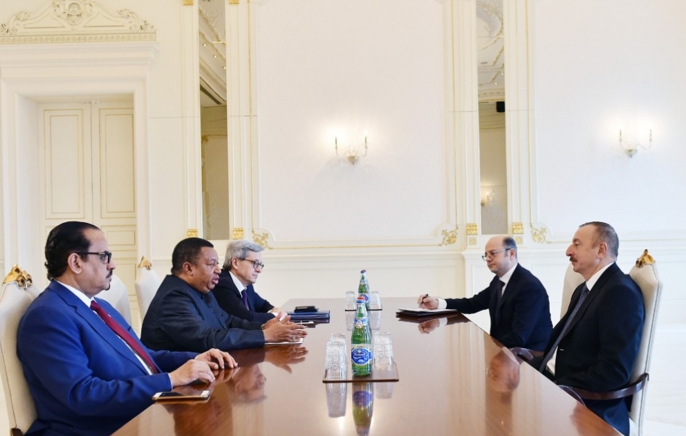 Le président Ilham Aliyev a reçu une délégation menée par le secrétaire général de l'OPEP VIDEO