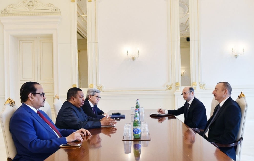 Aserbaidschans Präsident Ilham Aliyev empfängt Opec-Generalsekretär VIDEO