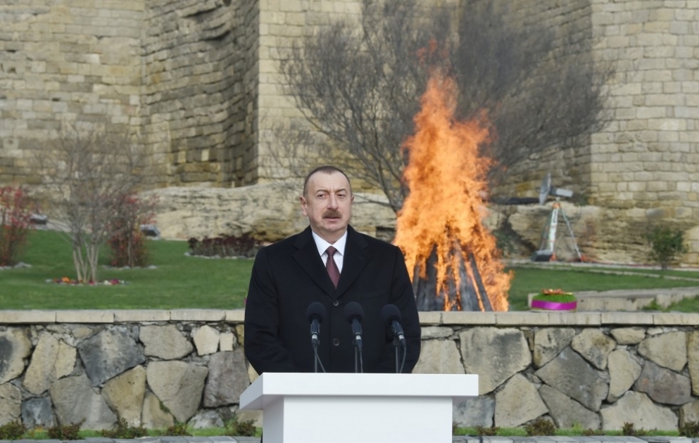 Prezident İlham Əliyev Novruz bayramı münasibətilə ümumxalq şənliyində iştirak edib YENİLƏNİB 3 VİDEO
