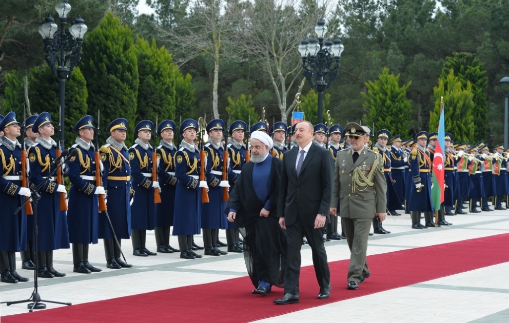 Official welcome ceremony was held for Iranian President Hassan Rouhani VIDEO
