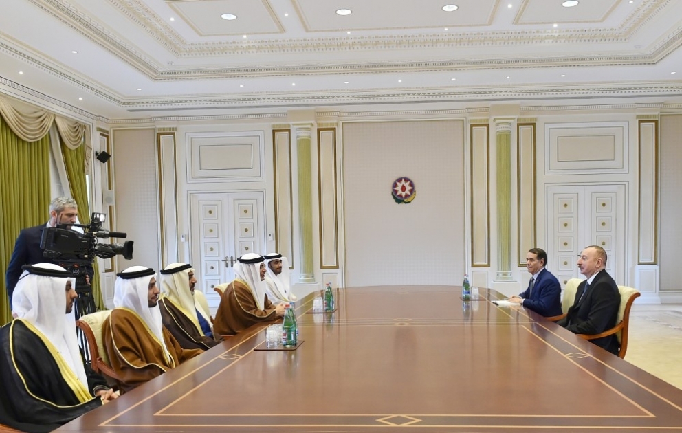 President Ilham Aliyev received delegation led by minister of state for foreign affairs of United Arab Emirates VIDEO