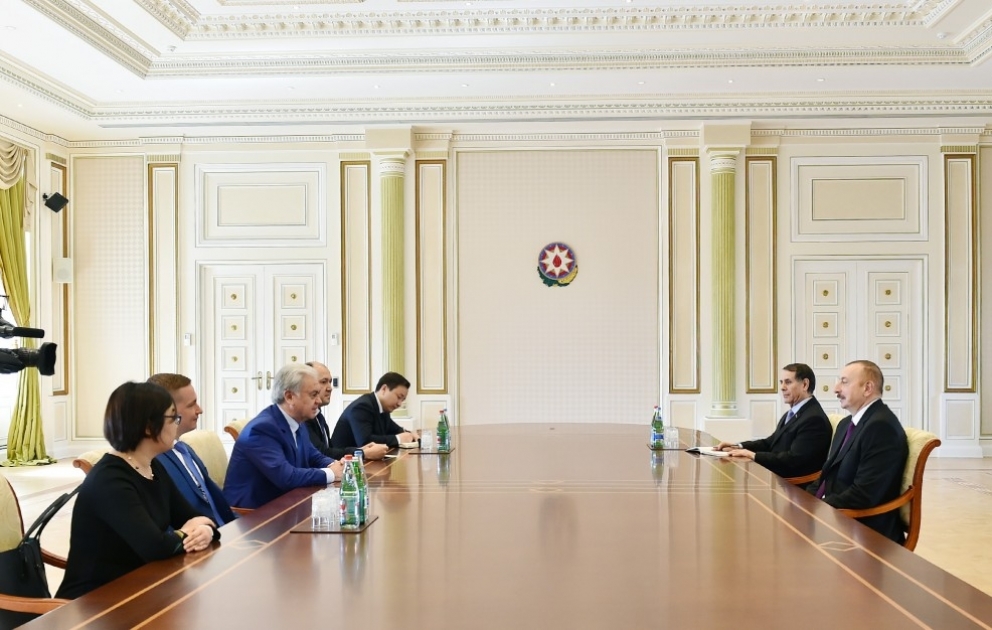 President Ilham Aliyev received delegation led by Secretary General of Shanghai Cooperation Organization VIDEO