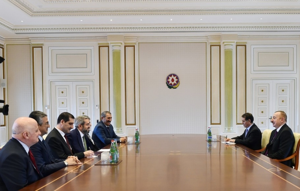 Präsident Ilham Aliyev empfängt türkische Delegation VIDEO