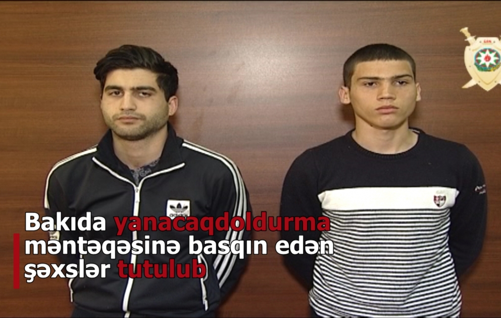 Bakıda yanacaqdoldurma məntəqəsinə basqın edən şəxslər polis əməkdaşları tərəfindən tutulub VİDEO