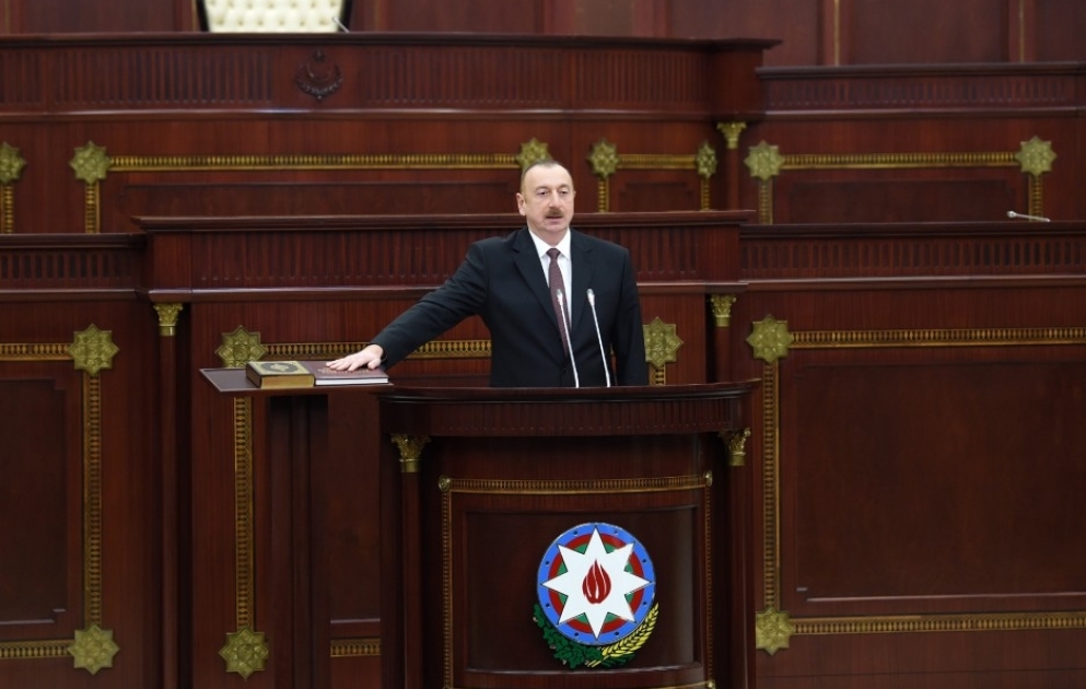 Feierliche Inauguration von Präsident der Republik Aserbaidschan Ilham Aliyev VIDEO