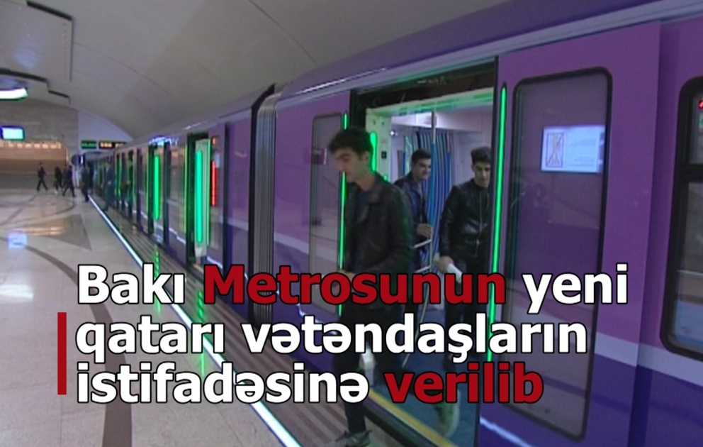 Bakı Metrosunun yeni qatarı sərnişin tutumuna görə digər qatarlardan daha üstündür VİDEO