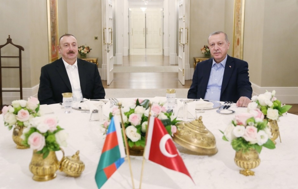 Azerbaijani, Turkish presidents dined together VIDEO