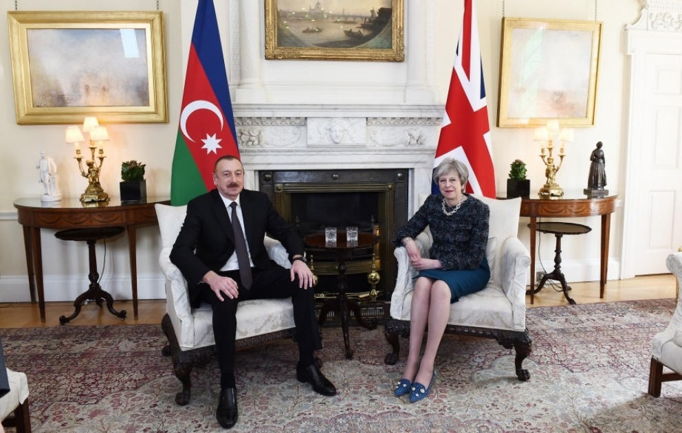 President Ilham Aliyev met with UK Prime Minister Theresa May VIDEO