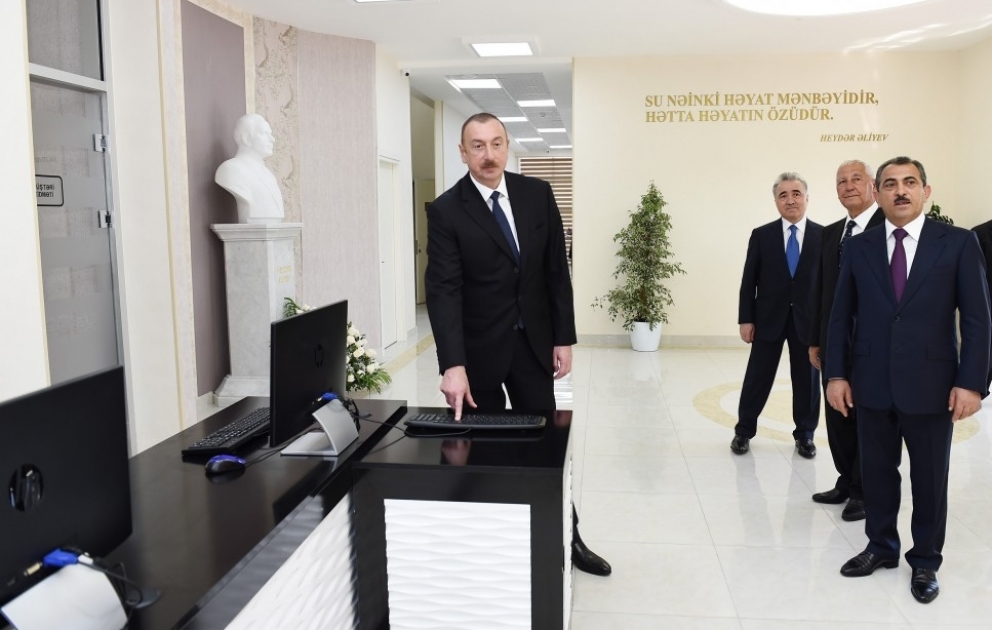 Prezident İlham Əliyev Xaçmaz şəhərinə içməli suyun verilməsi mərasimində iştirak edib YENİLƏNİB VİDEO