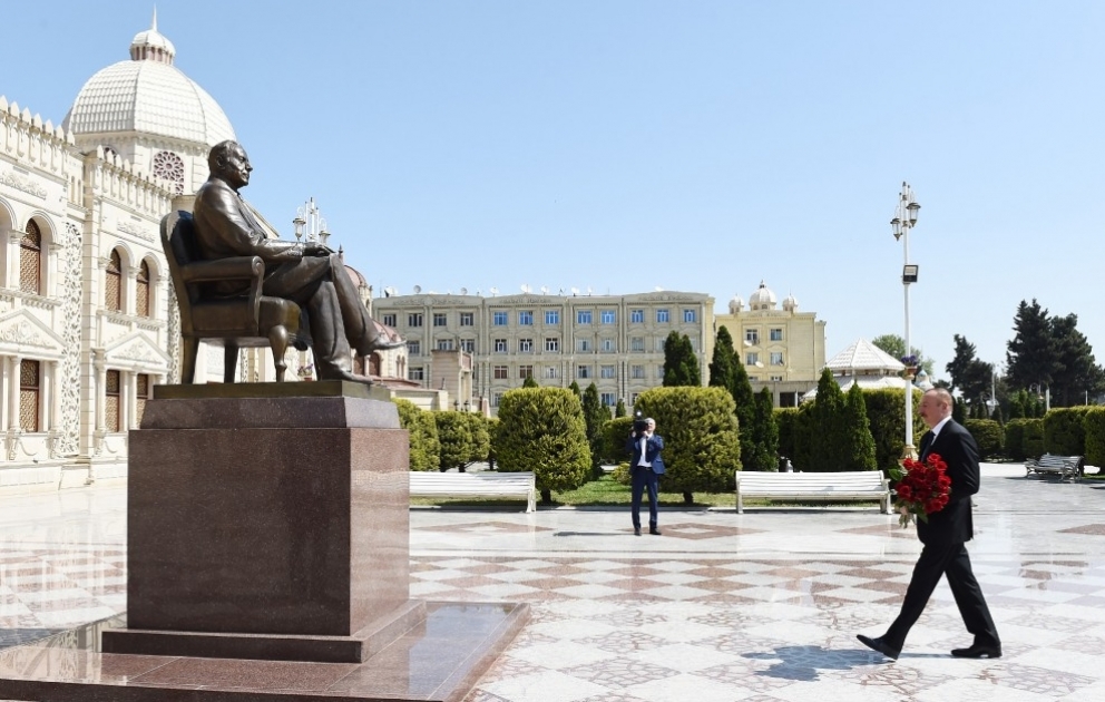 President Ilham Aliyev arrived in Khachmaz for visit VIDEO