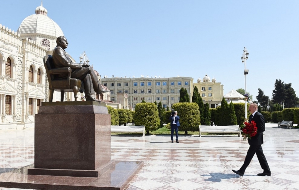Präsident Ilham Aliyev zu Besuch in Chatschmaz VIDEO