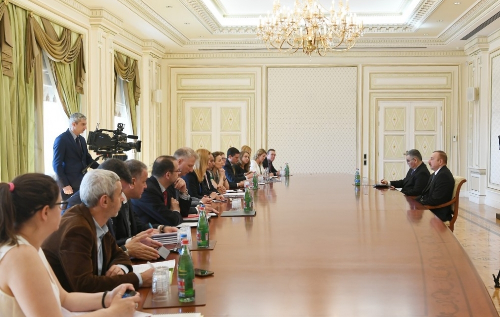 President Ilham Aliyev received delegation of EU-Azerbaijan Parliamentary Cooperation Committee VIDEO