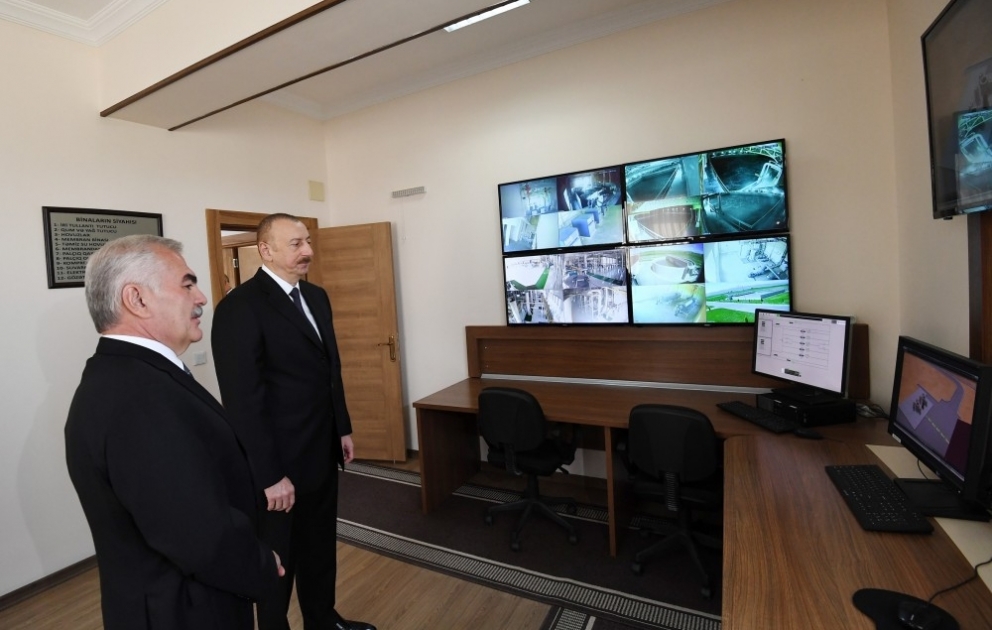 Президент Ильхам Алиев принял участие в открытии Комплекса очистных сооружений города Нахчыван ВИДЕО