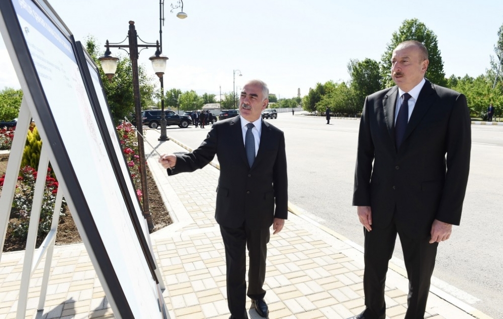 President Ilham Aliyev launched first stage of “Reconstruction of drinking water supply and sewerage systems in Sharur city and surrounding villages” project VIDEO