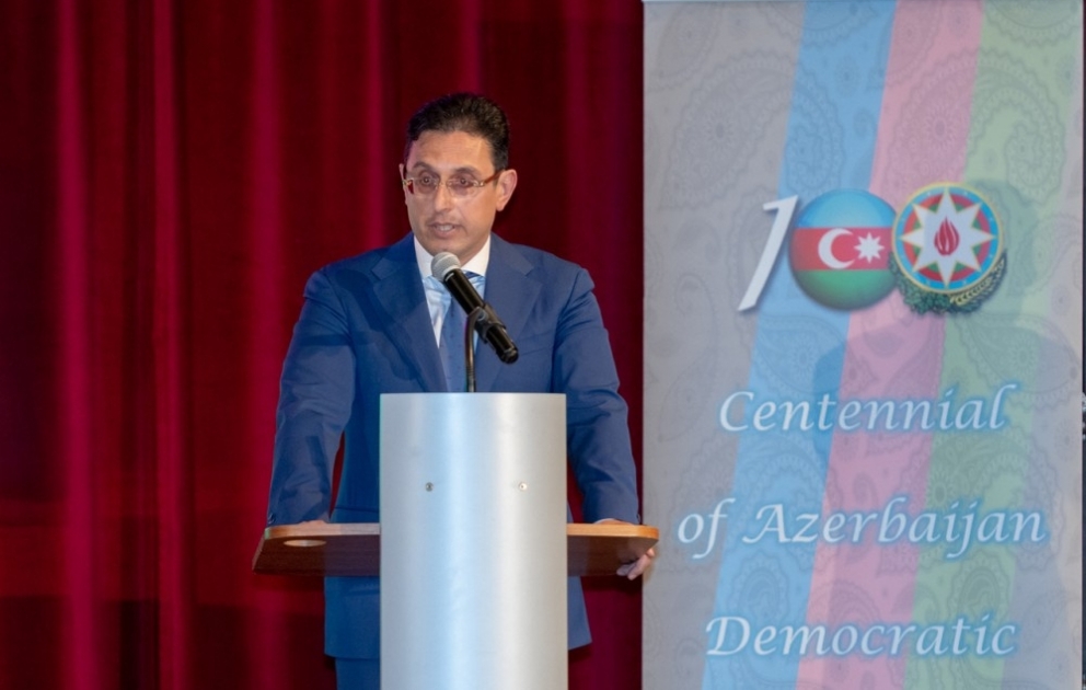 Vyanada Azərbaycan Xalq Cümhuriyyətinin 100 illiyi münasibətilə rəsmi qəbul keçirilib VİDEO