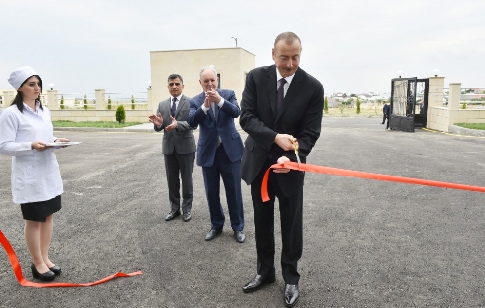 L’Hôpital central de Naftalan ouvre ses portes  Le président Ilham Aliyev prend part à la cérémonie d’inauguration VIDEO