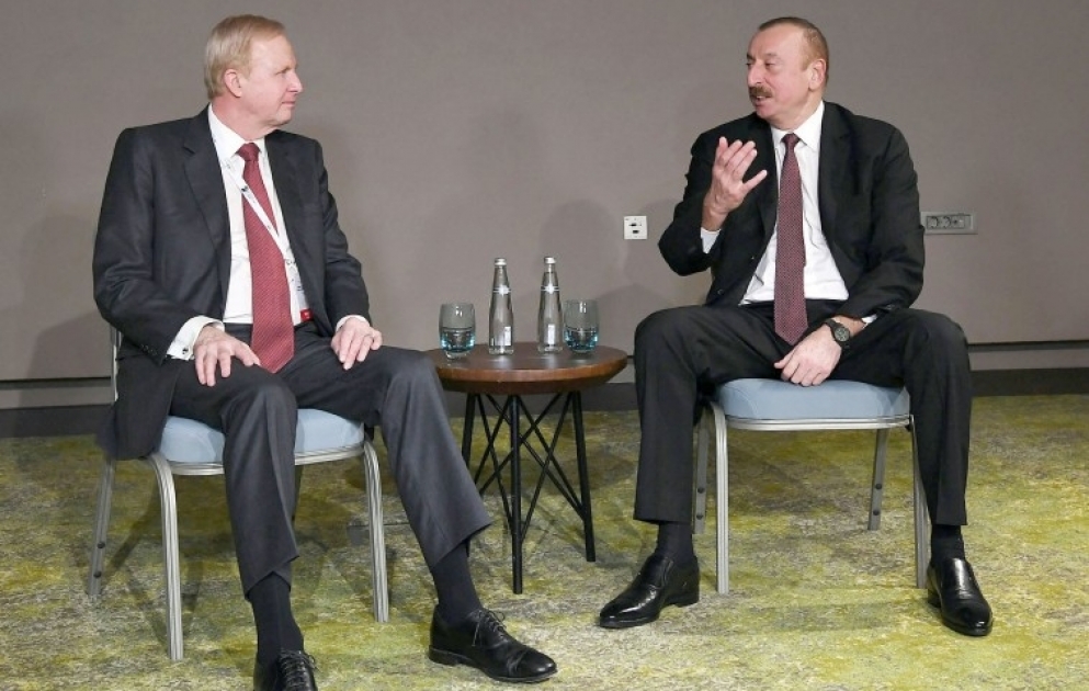 Treffen von Präsident Ilham Aliyev mit BP CEO Robert Dudley in Eskisehir VIDEO