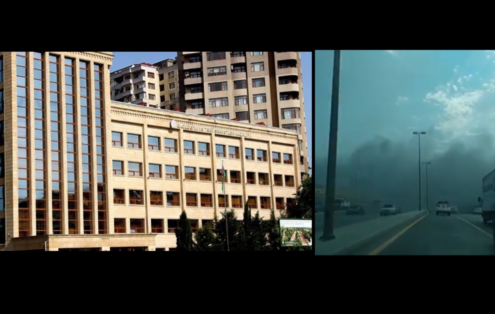 Ekologiya və Təbii Sərvətlər Nazirliyi Bakıda yanğın olan ərazidə atmosferdən nümunələr götürüb  VİDEO