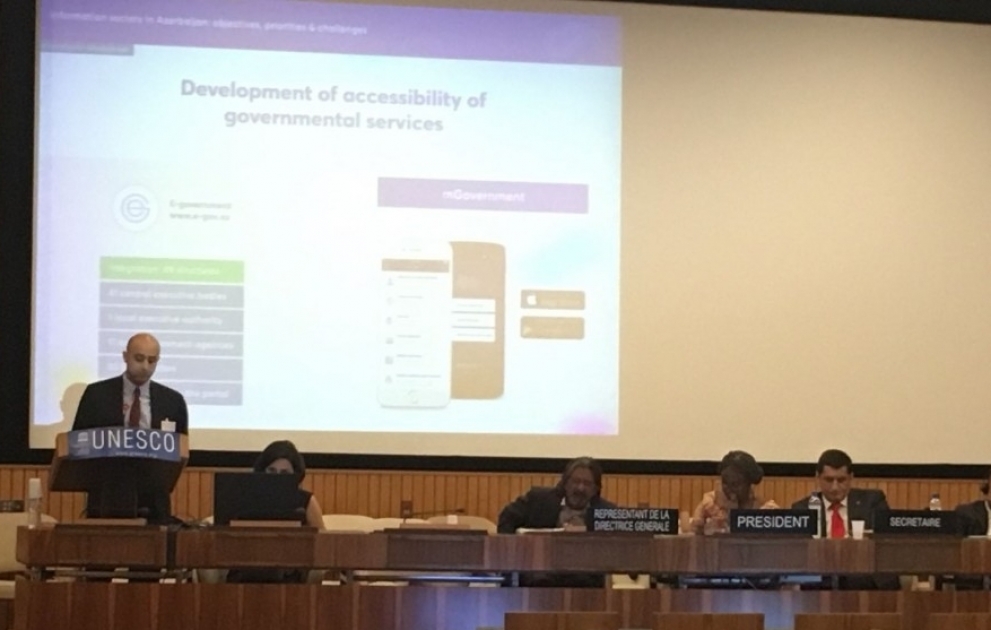 UNESCO-da Azərbaycan Nəqliyyat, Rabitə və Yüksək Texnologiyalar Nazirliyinin Uğurlu layihələrinin təqdimatı keçirilib VİDEO