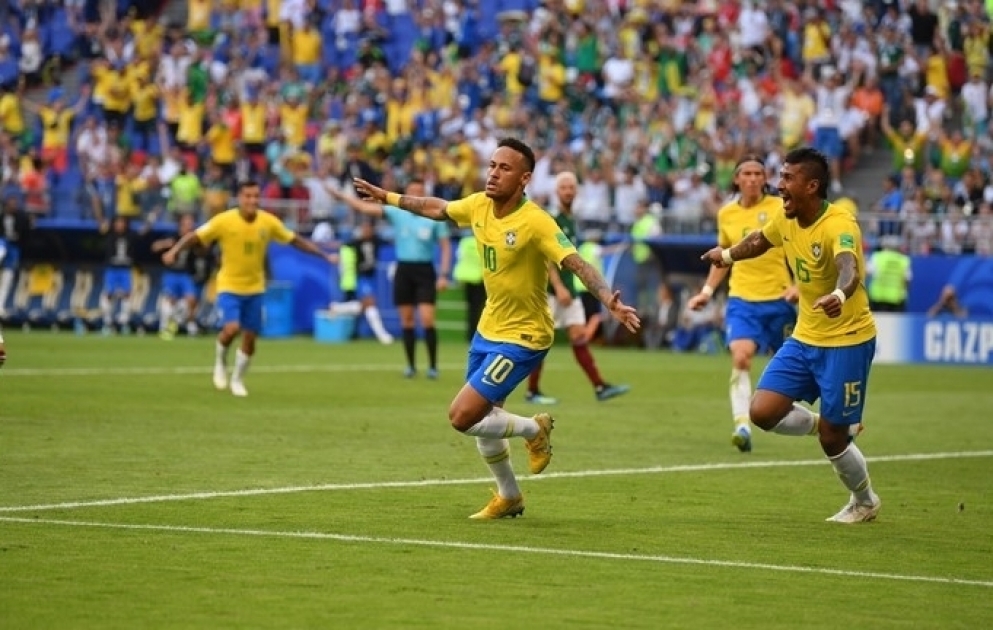 “Rusiya 2018”: Braziliya yığması dörddəbir finala vəsiqəni iki qolla təmin edib VİDEO