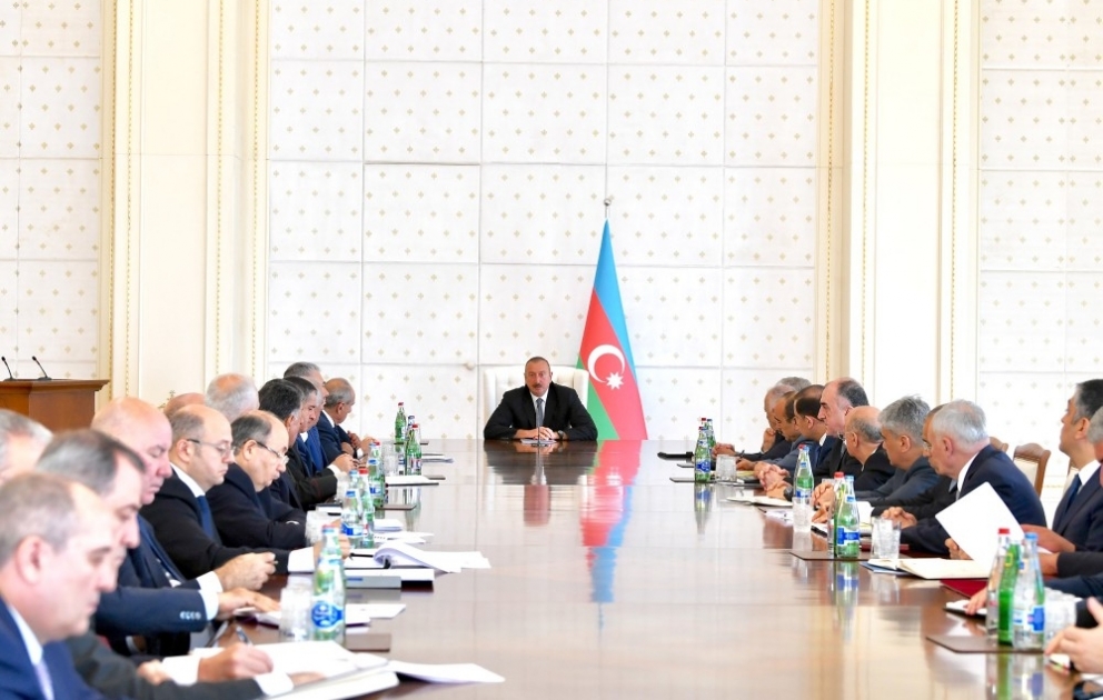 President Ilham Aliyev chaired meeting of Cabinet of Ministers dedicated to results of socio-economic development in first half of 2018 and future objectives VIDEO