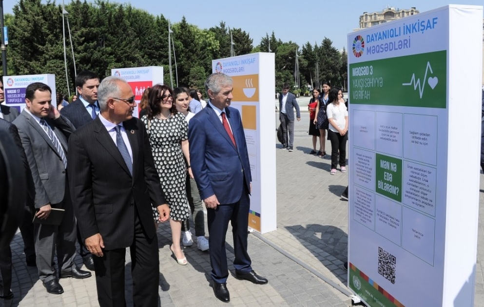 Dənizkənarı Milli Parkda BMT-nin Dayanıqlı İnkişaf Məqsədlərinin əks olunduğu stendlərin açılış mərasimi keçirilib YENİLƏNİB  VİDEO