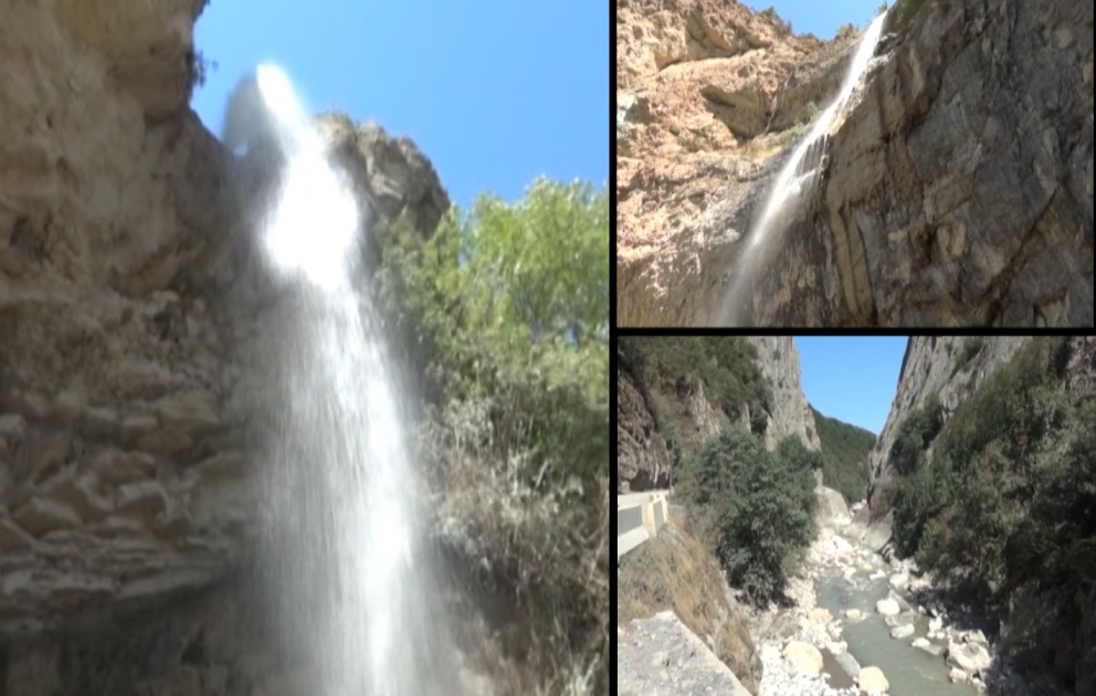Qubanın təbiət gözəli - Afurca şəlaləsi turistlərin diqqət mərkəzində VİDEO