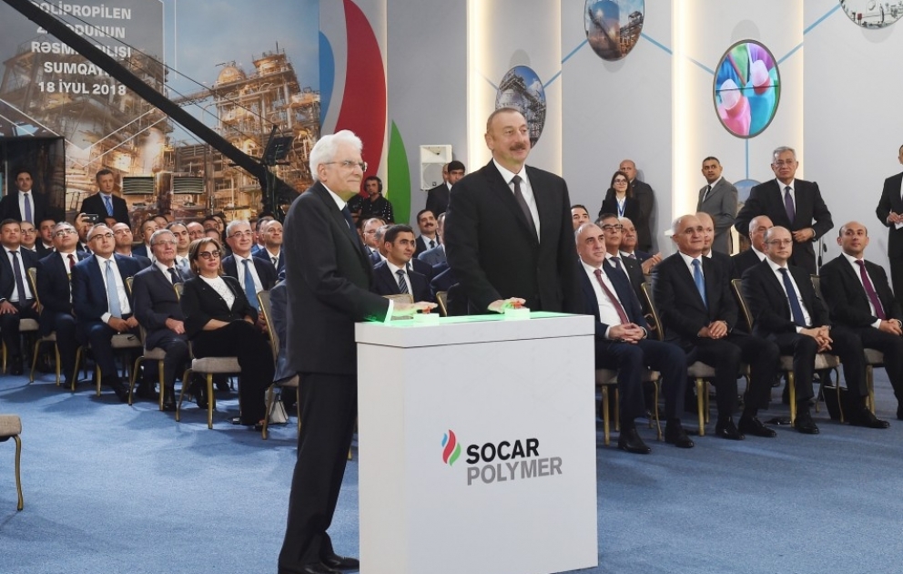 Inauguration de l’usine de polypropylène construite au Parc industriel chimique de Soumgaït  Les présidents azerbaïdjanais et italien ont participé à l’inauguration VIDEO