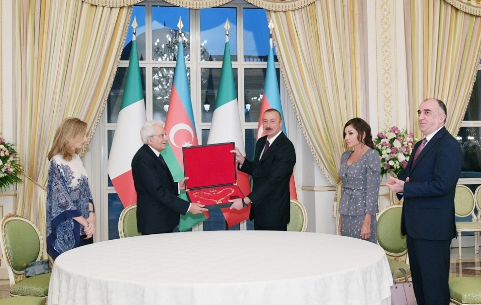 Award ceremony was held as part of Italian President’s official visit to Azerbaijan VIDEO