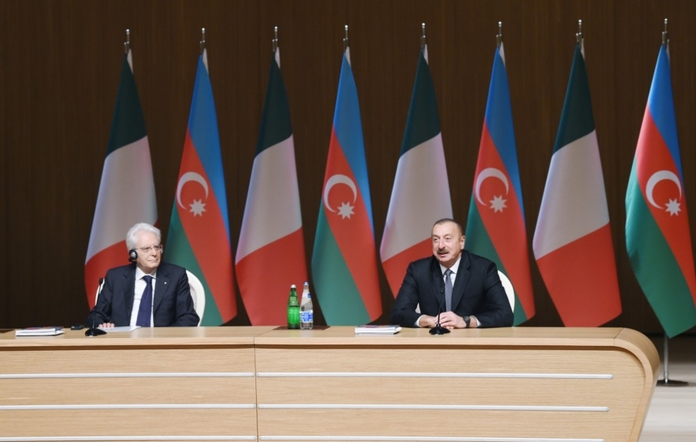 Azerbaijan-Italy business forum held in Baku  Azerbaijani President Ilham Aliyev, Italian President Sergio Mattarella attended the forum VIDEO