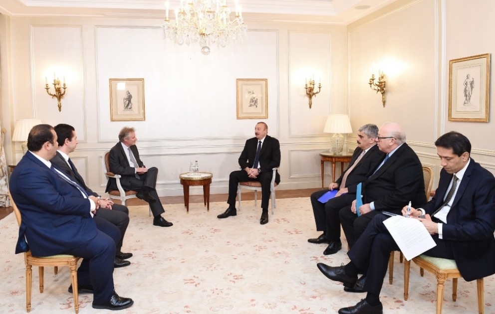 President Ilham Aliyev met with Senior Executive Vice President of Thales International in Paris VIDEO