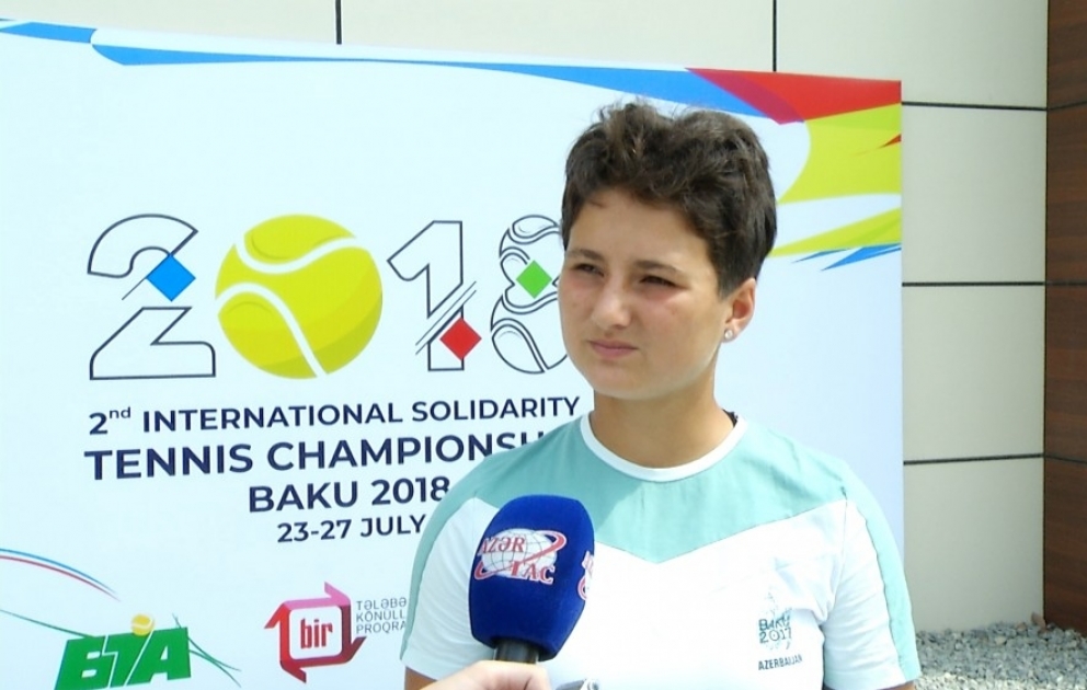 İdmançımız: ikinci beynəlxalq həmrəylik tennis çempionatında uğurlu çıxış edəcəyimə əminəm VİDEO