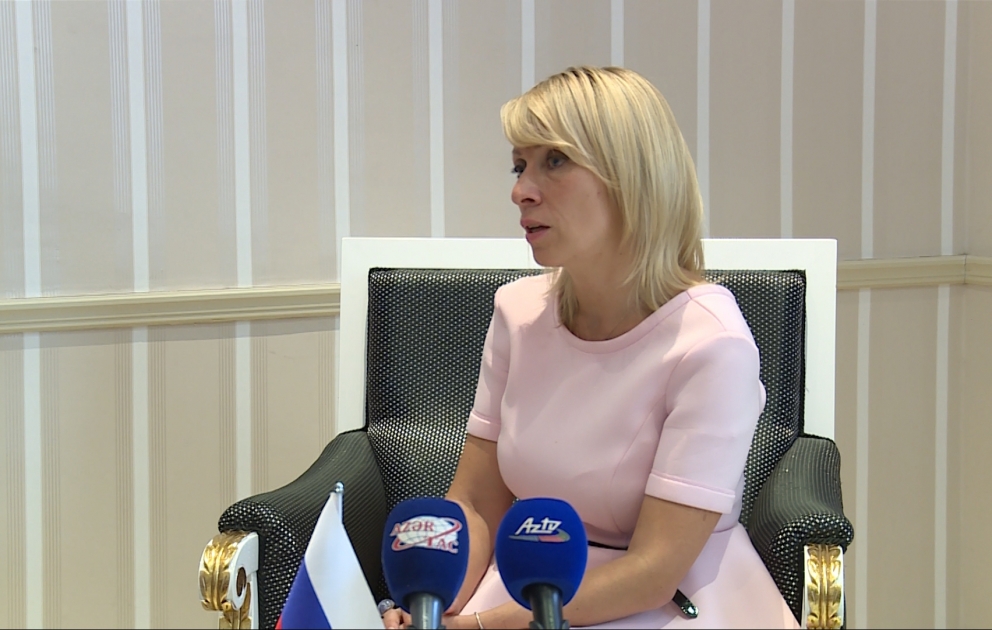 Mariya Zaxarova: Ölkələrimizin Xarici İşlər nazirlikləri arasında qarşılıqlı əlaqələr çox fəallaşıb VİDEO