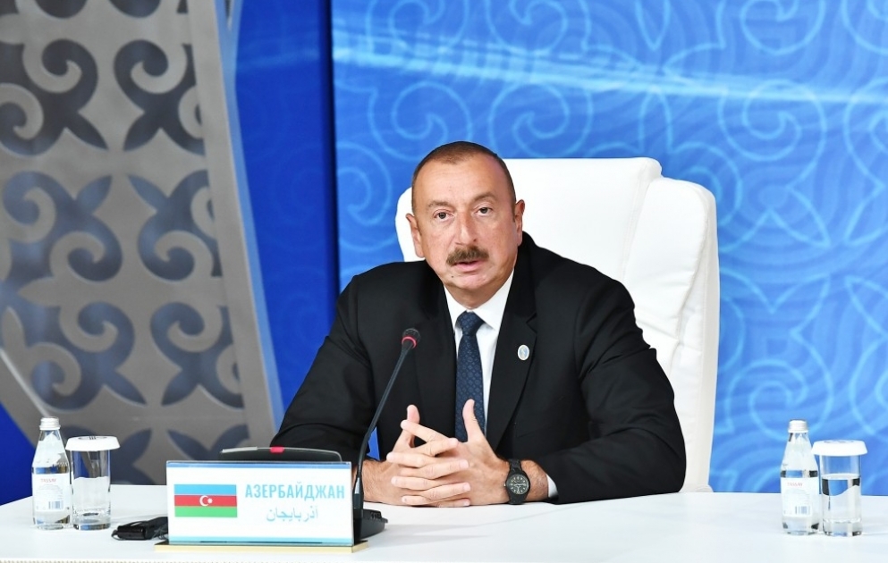 Heads of State of Caspian littoral states made press statements at Aktau Summit VIDEO