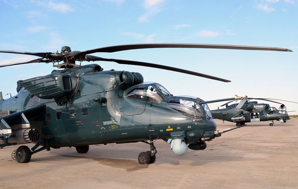 Hərbi Hava Qüvvələrinin helikopter bölmələrinin taktiki-uçuş məşqləri keçirilib VİDEO